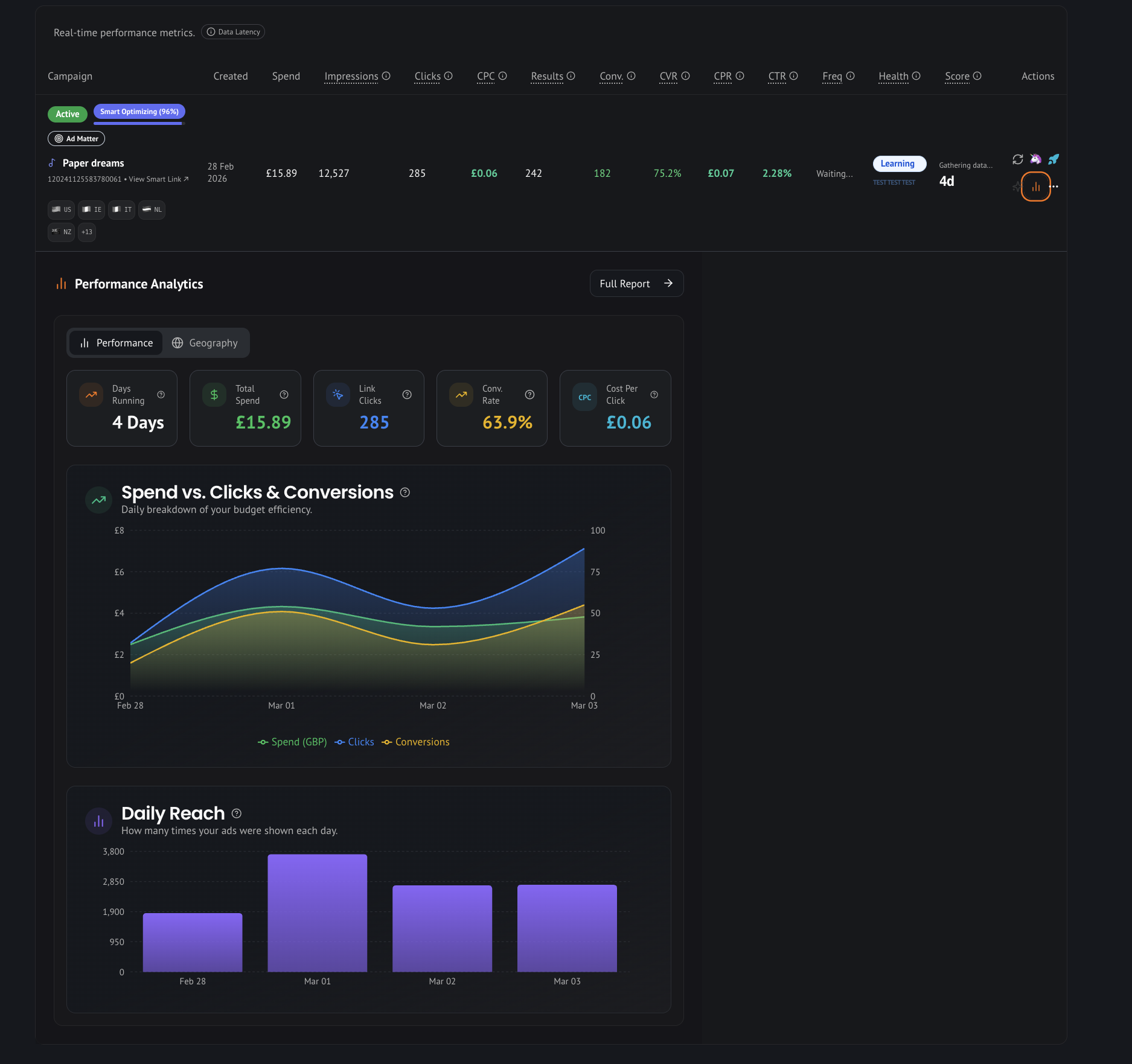 Automate feature screenshot