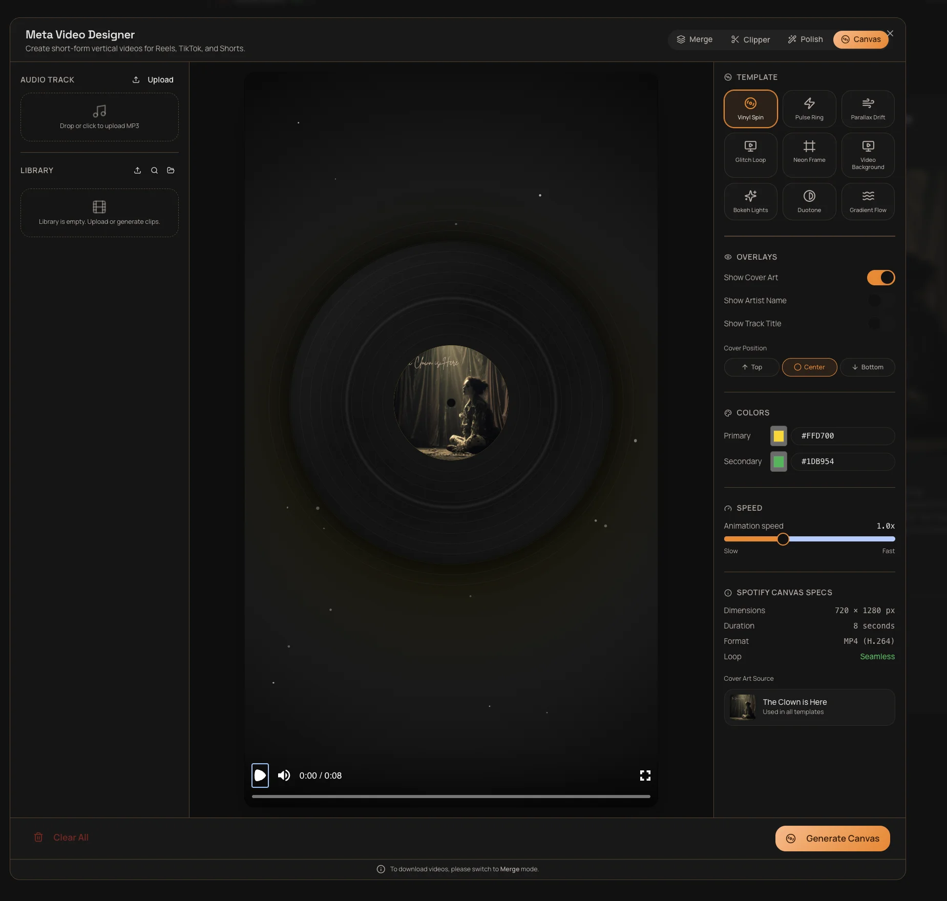 Spotify Canvas & Reels